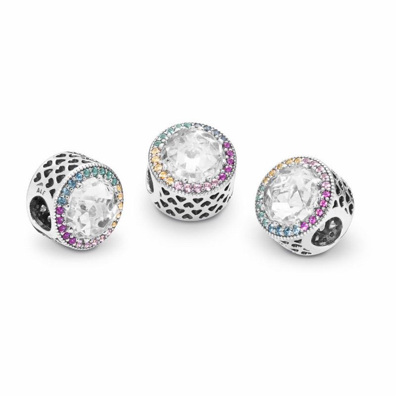 Pandora Multi-Color Radiant Hearts Charm Sale NZ, Sterling Silver (708329-NMC)